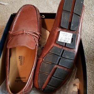 Clark's Ashmont Edge Cognac Slip on Loafer. NEW